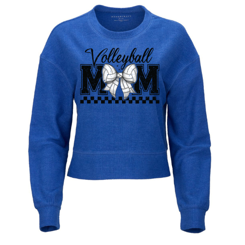 Volleyball Mom- Boxy Cropped Long Sleeve
