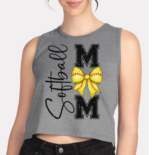 Softball Mom- Cropped Tank