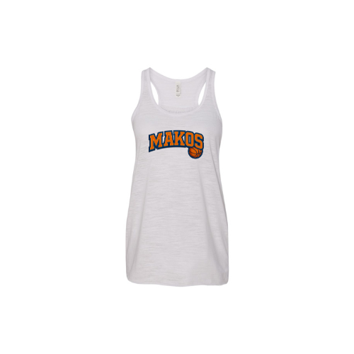 Makos Basketball Flowy Racerback Tank (Different Color Options)