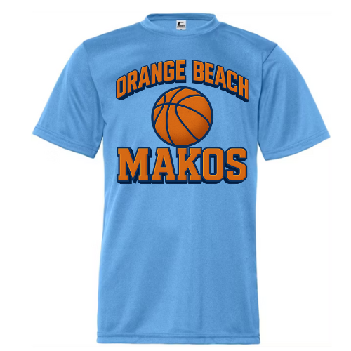 Orange Beach Makos Basketball -(Youth & Adult Dri Fit)