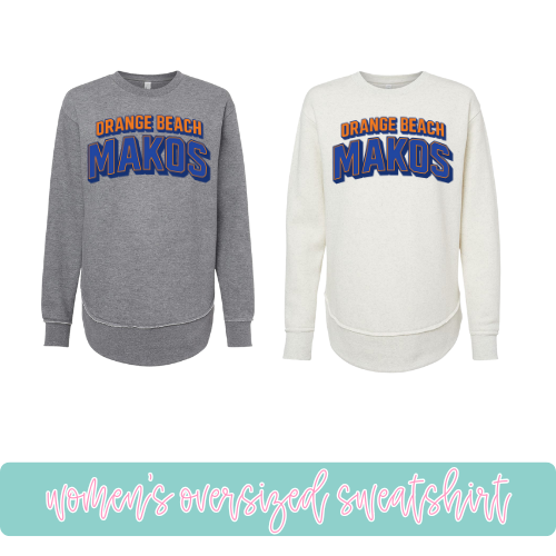 Orange Beach Makos- Oversized Sweatshirt