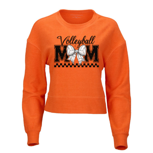 Volleyball Mom- Boxy Cropped Long Sleeve