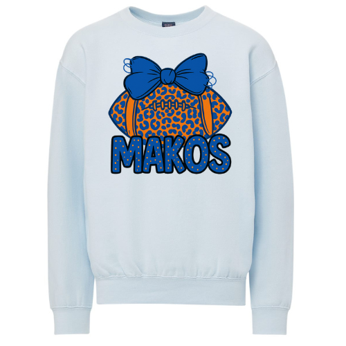 Football/Bow Makos- Youth Cloud Sweatshirt