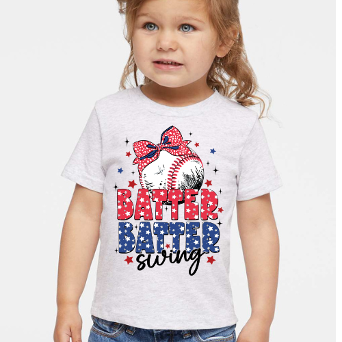 Batter Batter Swing- Toddler Tee (different colors available)