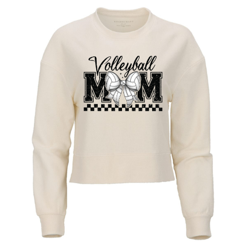 Volleyball Mom- Boxy Cropped Long Sleeve