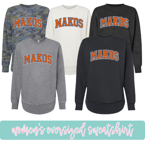 Curved Makos- Oversized Sweatshirt