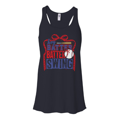 Batter Batter Swing Flowy Racerback Tank (Different Color Options)