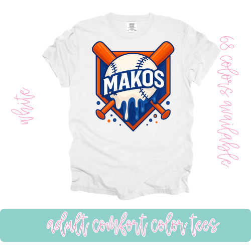 Makos Baseball Drip-Comfort Color