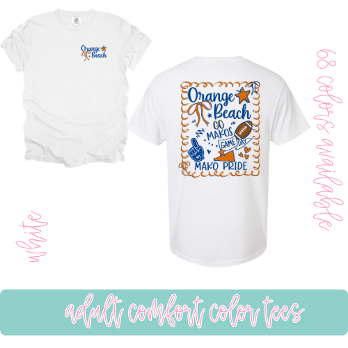 Orange Beach Football Pride-Comfort Color
