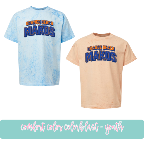Orange Beach Makos- Colorblast Comfort Color- Youth