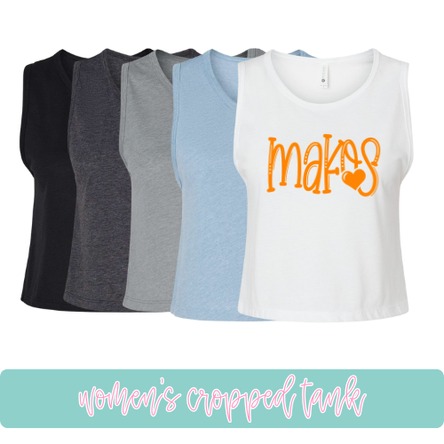 Orange Girly Makos-Cropped Tank