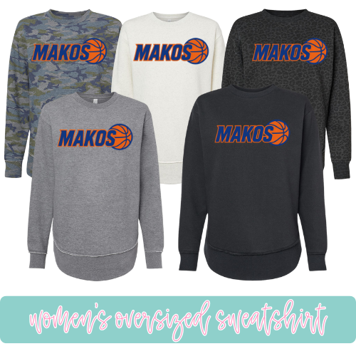Makos Basketball Oversized Sweatshirt