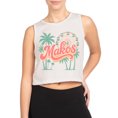 Makos- Palm Tree- Cropped Tank