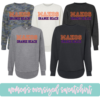 Orange Beach Makos Oversized Sweatshirt