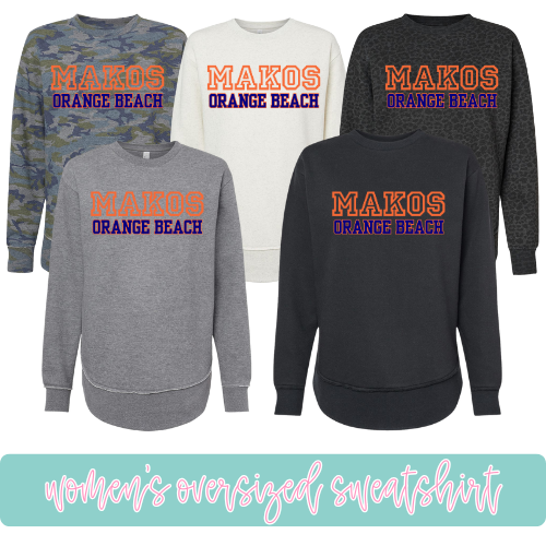 Orange Beach Makos Oversized Sweatshirt