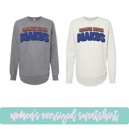 Orange Beach Makos- Oversized Sweatshirt