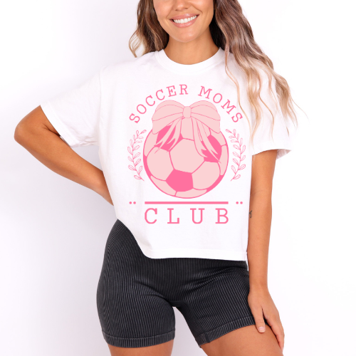 Soccer Mama  Boxy Tee-Multiple Colors