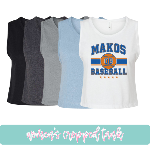Makos Baseball- Cropped Tank