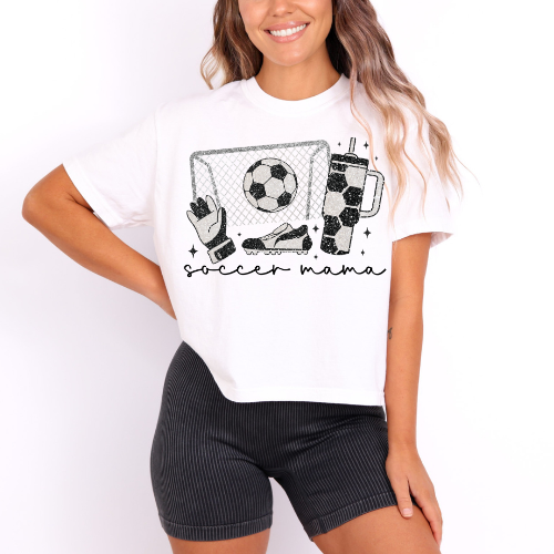 Soccer Mama  Boxy Tee-Multiple Colors