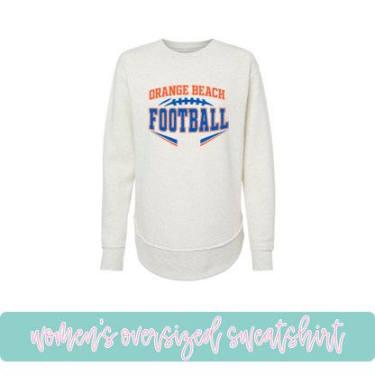 Orange Beach Football- Oversized Sweatshirt