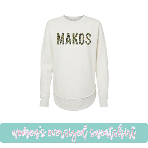 Camo Makos- Oversized Sweatshirt