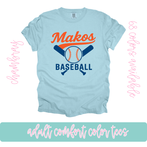 Makos Baseball- Comfort Color