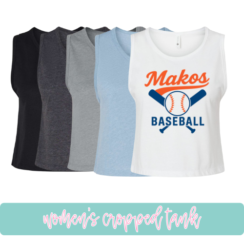 Makos Baseball- Cropped Tank