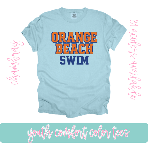 Orange Beach Swim- Comfort Color-Youth