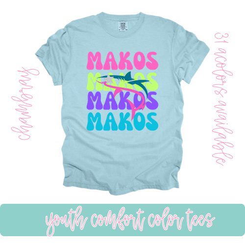 Preppy Shark Makos Comfort Color-Youth