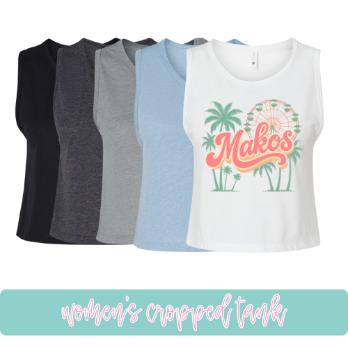 Makos Palm Trees- Cropped Tank