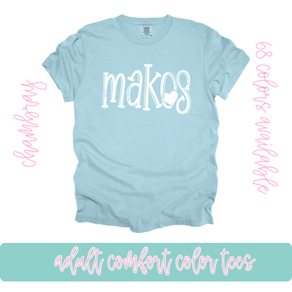 White Girly Makos- Comfort Color