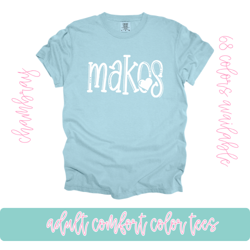 White Girly Makos- Comfort Color