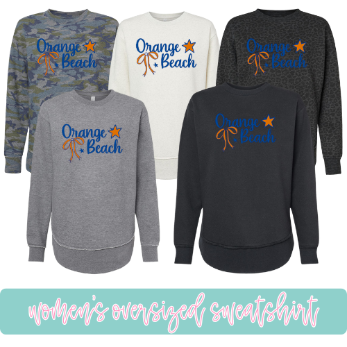 Orange Beach Oversized Sweatshirt