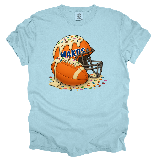Makos Football Drip- Comfort Color & Gildan - Different Color Options