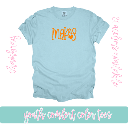 Orange Girly Makos Comfort Color-Youth