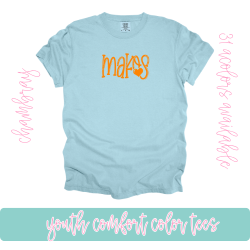 Orange Girly Makos Comfort Color-Youth