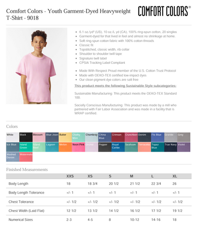Makos Bows Comfort Color-Youth