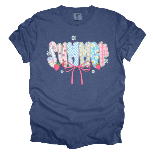Fruity Bow Summer Comfort Color & Gildan - Different Color Options