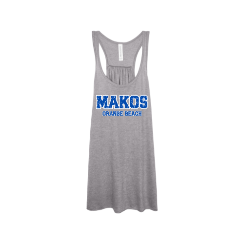 Varsity Mako- Ash/Royal- Flowy Racerback Tank