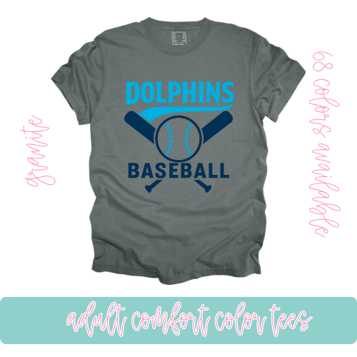 Dolphins Baseball Comfort Color