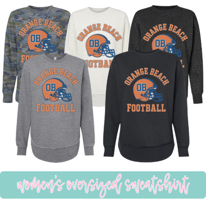 Orange Beach Football Oversized Sweatshirt