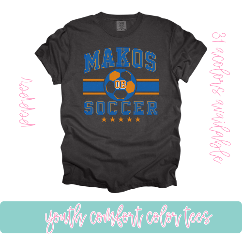 Makos Soccer- Comfort Color-Youth