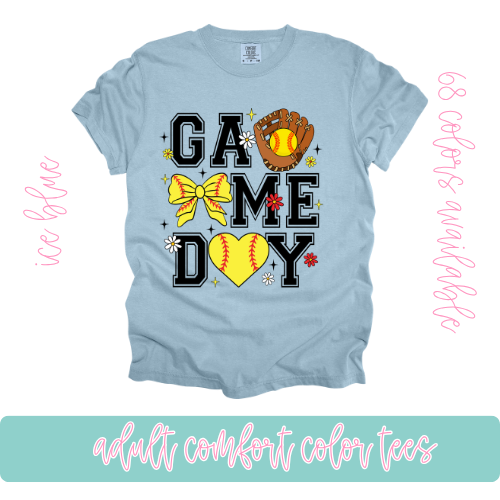 Softball-Game Day- Comfort Color