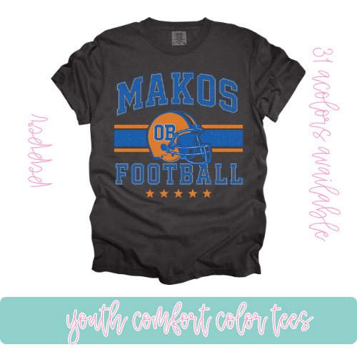 Makos Football- Comfort Color-Youth