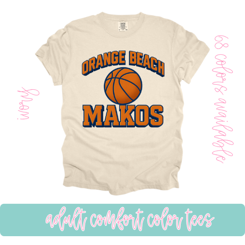 Orange Beach Makos Basketball-Comfort Color