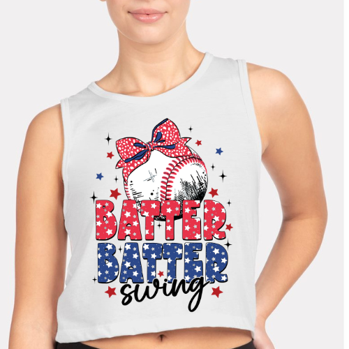 Batter Batter Swing- Cropped Tank