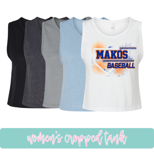 Makos Baseball- Cropped Tank