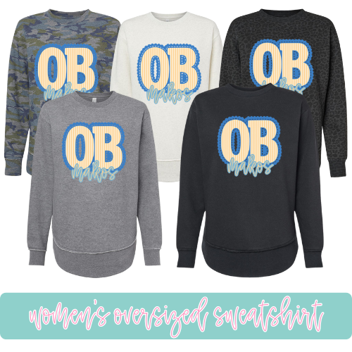 Orange Beach Seersucker Oversized Sweatshirt