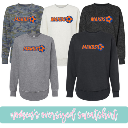 Makos Soccer- Oversized Sweatshirt