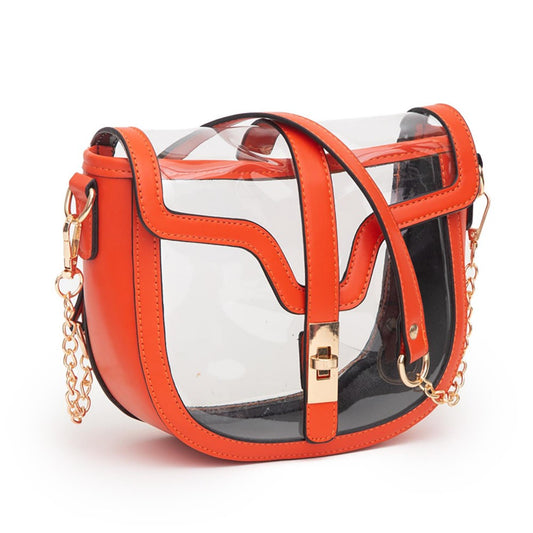 Orange Clear Tote Bag